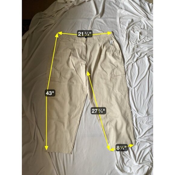 Old Navy Extra High-Rise Taylor Straight Trousers XXL Beige With Pockets Recycle - Picture 10 of 10